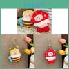Cute Bee Mushroom Plush Keychain Bag Charm For Kids And Teens