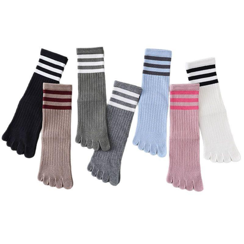 Yoga Five-Finger Socks Children'S Medium Tube Split-Toe Socks Boneless Breathable Comfortable Pilates Women'S Socks Fitness Sports Socks Stockings