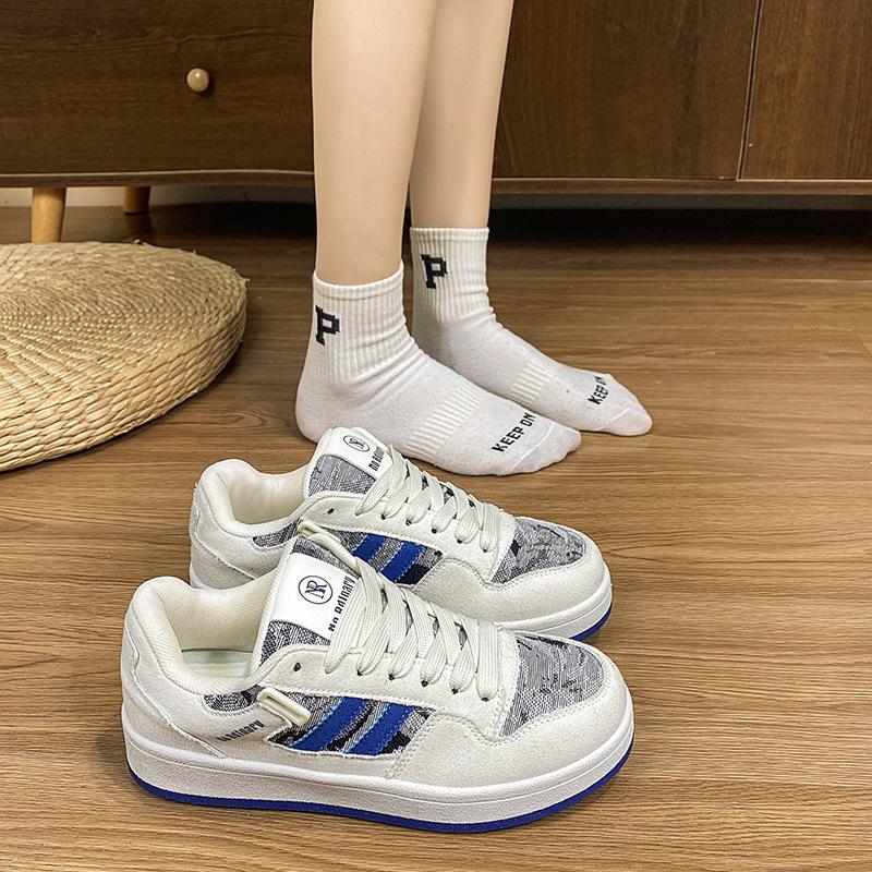 Hongkongský retro džínový designový smysl chlebové boty dámské ins tide 2025 jarní nové všestranné ležérní plátěnky