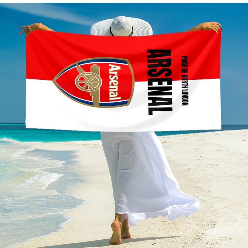 1pc A-Arsenal Beach Towel, Comfortable and Thick, and Swimming/Bath/Picnic/Camping Towel, Suitable for Seaside Beaches