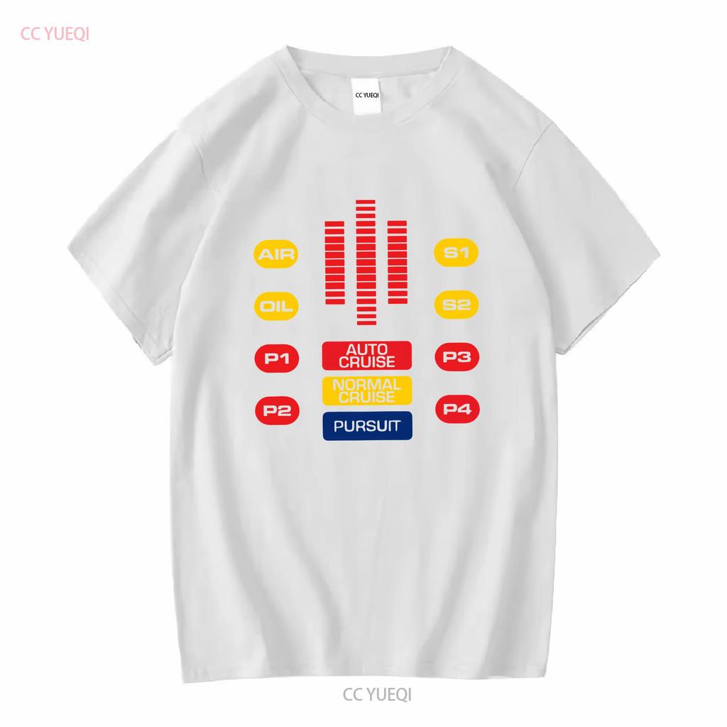 Kitt Cockpit Michael Knight Hasselhoff Fahrer LED 80er Kult Trans Am T-Shirt Vintage Gewaschenes Oberteil für den Alltag Lässig