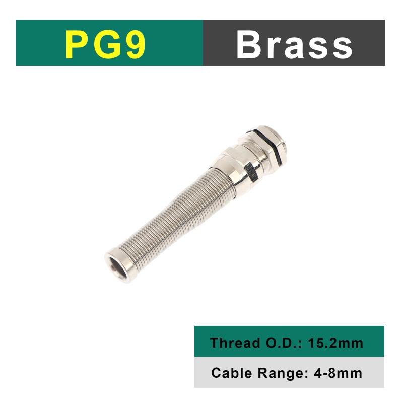 Electrical Nickel Plated Brass Cable Gland Waterproof Strain Relief Anti Bending for 8mm10mm Wire Clips Offices