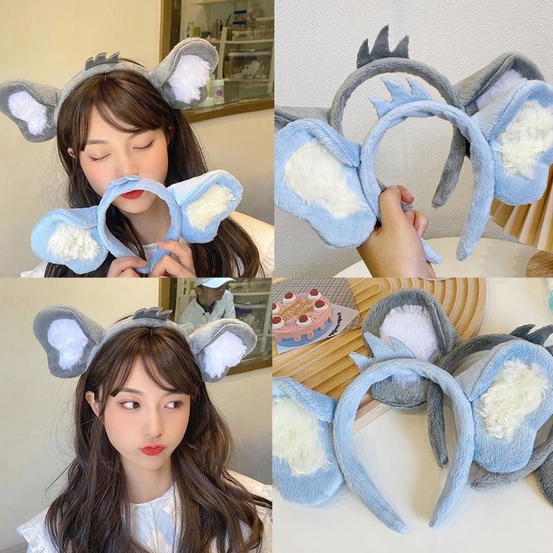 Plush Hair Hoop Fluffy Koala Ears Theme Party Performance Headdress Washing Face Headband Cosplay Hair Accessories