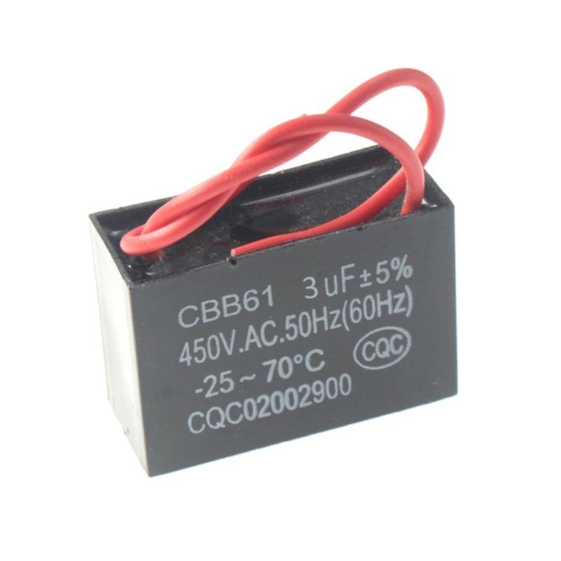 CBB61 Capacitor 450V 1UF-20UF Start Capacitance Fan Capacitor 1/1.2/1.5/2/3/3.5/4/5/8/10/12/15/16/20UF