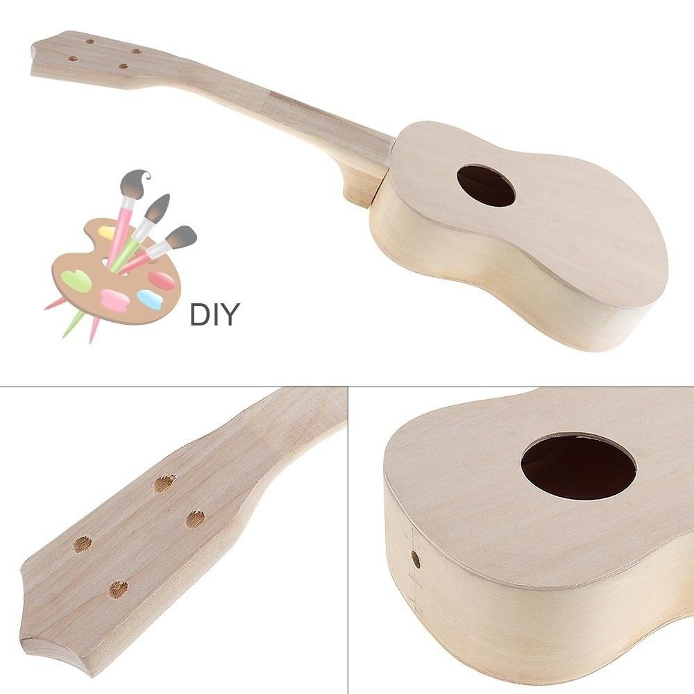 Kit Ukulélé DIY 21 Pouces En Tilleul - 4 Cordes, Pièces à Assembler - Pour Adultes Et Enfants Débutants