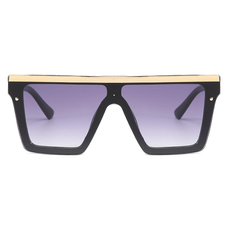 Superhot Eyewear 23568 Luxury Flat Top Rectangle One Piece Lens Men Women Oversize Shades Sunglasses