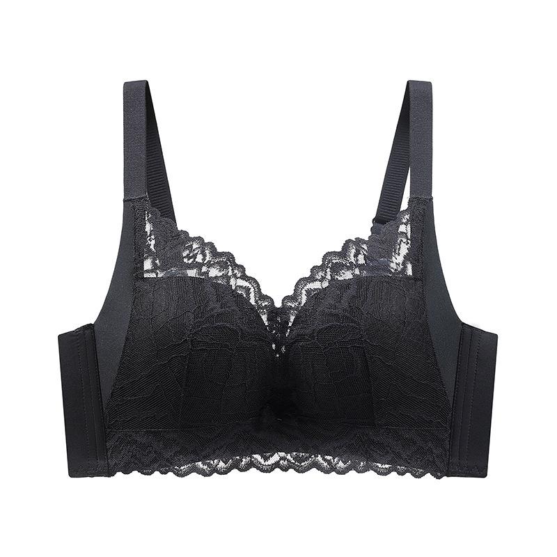 Women Green Lace Wireless Bra Comfortable Support Lingerie