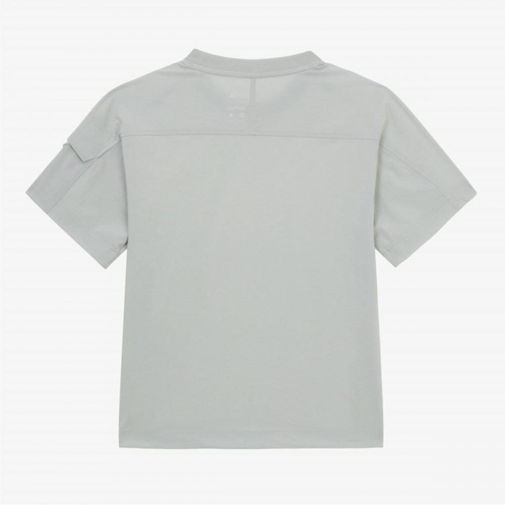 [norTh Face Official] NT7ur35c Women S froST ShorT Sleeve T ShirT Cool Gray