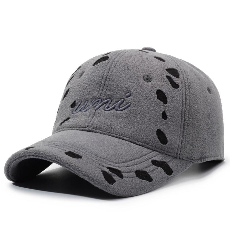 New Autumn/Winter Retro Distressed Letter Embroidery Hip Hop Duckbill Cap