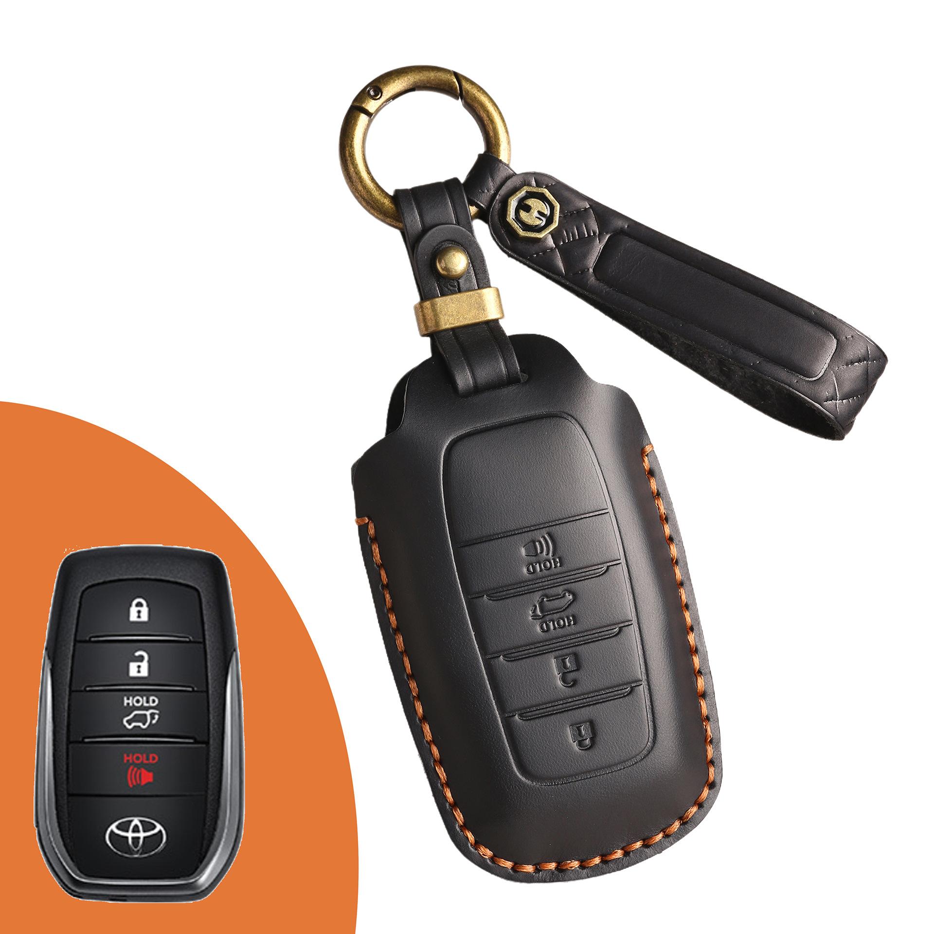 

Винтажный чехол для ключа Toyota Gryvia Xena, кожаный защитный чехол Elfa, кольцо
