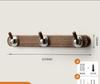 Gancho para Abrigos de Madera de Nogal y Metal para Colgar en la Pared Decoración de Sala de Estar Moderno Gancho para Abrigos en la Parte Trasera de la Puerta Decoración de Pared de Fondo