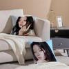 Popular fashion Chinese singer SShan Yichun Cushion Cover Pillowcase Short Plush Invisible zipper Room Sofa Cushion Cover