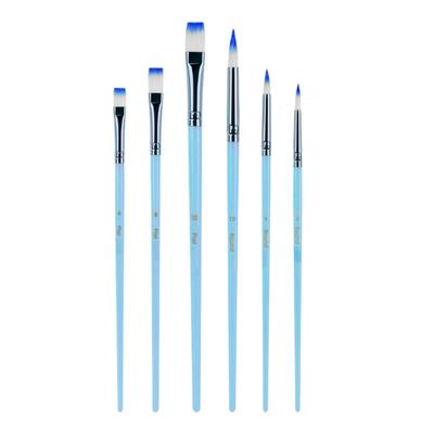 6 Stück Aquarellpinsel Nylonhaar Malpinsel Kunstbedarf Aquarellmalwerkzeug für Künstler Studenten