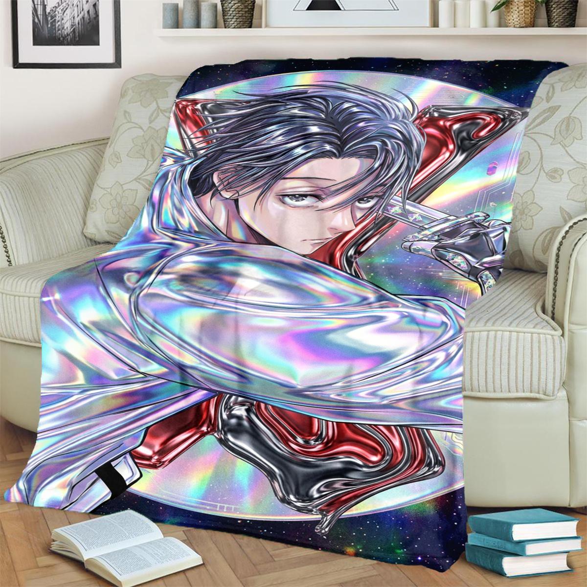 

Jujutsu Kaisen Cartoon Flannel Blanket Warm Soft for Bedrooms, Sofas, Beds, Chairs, Picnics, Travel 75x90cm