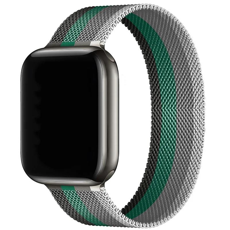 Milanese strap For Apple watch 9 8 7 41 45mm Ultra/2 49mm Men's Women's Metal Breathable Band For iWatch 6543SE 44 40 42mm Belt