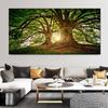 Sunrise Forest Obraz na plátně Moderní přírodní krajina Plakáty a obrazy Nástěnné umělecké obrazy do obývacího pokoje Home Decor Bez rámu