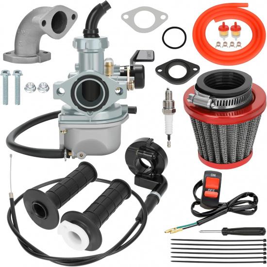 YOXUFA PZ22 Carburetor 22 mm Carb Throttle Cable Grip for 110cc 125cc ATV Pit Dirt Bike Coolster Mountopz SSR TaoTao DB14 DB24 Apollo Xpro Hawk 4