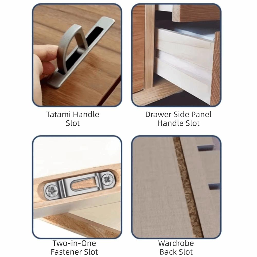 Aluminum Zinc Zinc Alloy Drawer Handle Punching Template Slotted Router Base Fastening Bracket Woodworking