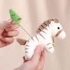 Plush Doll Pendant Pull Type Zebra Elephant Bee Shark Design Decorative
