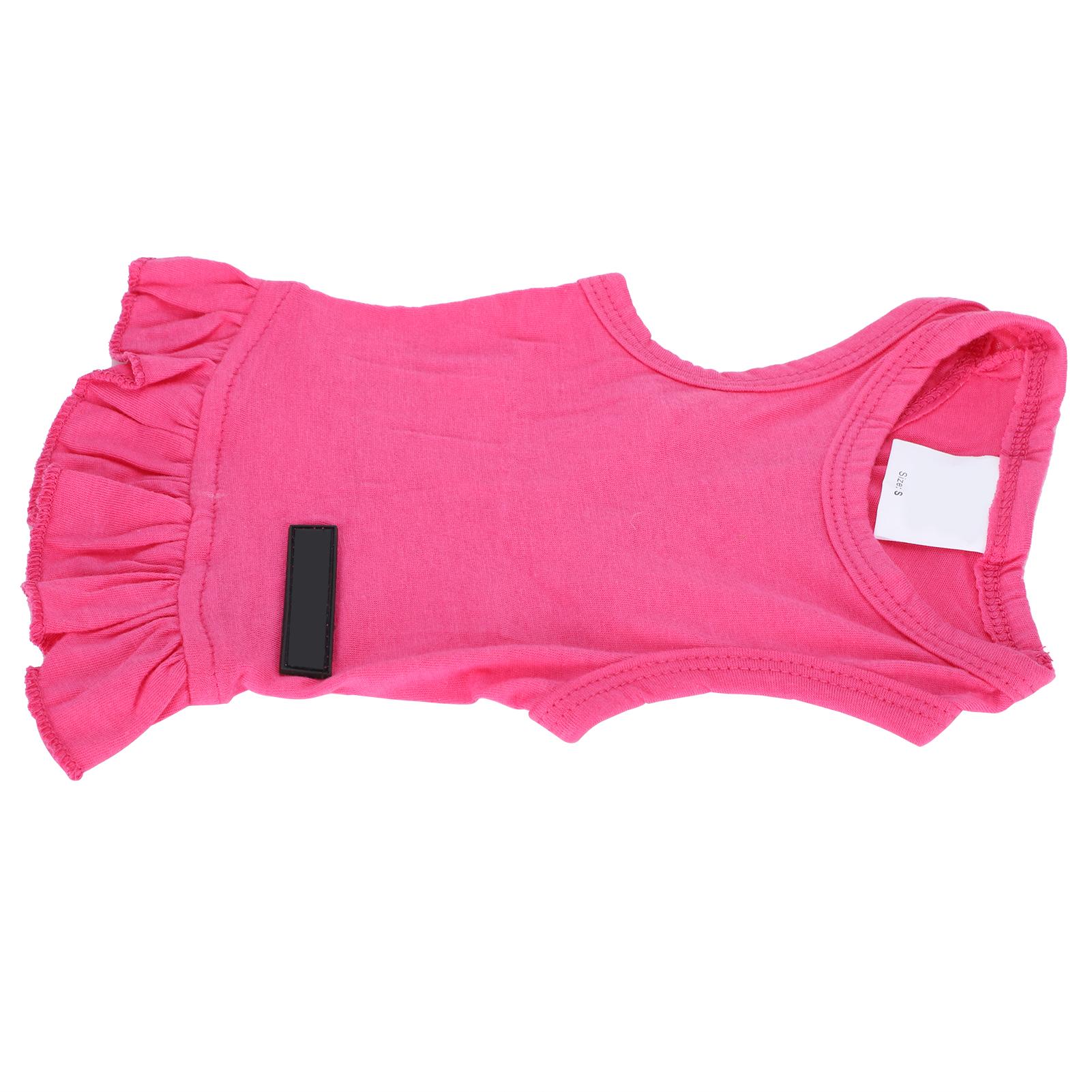 

Pet Summer Clothes Dog Cute Cotton Sleeveless TShirt Pet Skirt Shirt Dresses Pink S