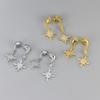 Luxury Back Hanging Eight Pointed Star Rhinestone Earrings For Women Fashionable Temperament High End Exquisite Jewelry