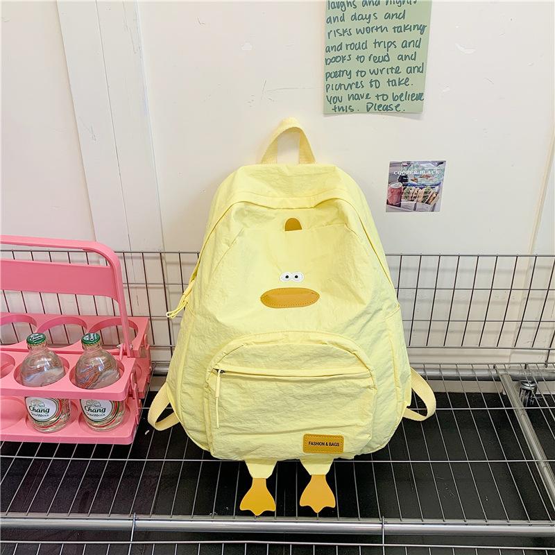 Schoolbagins Large Capacity School Bag Girls Elementary School Japanese Cartoon Super Cute Cute Duck Chicken Backpack Children's Backpack