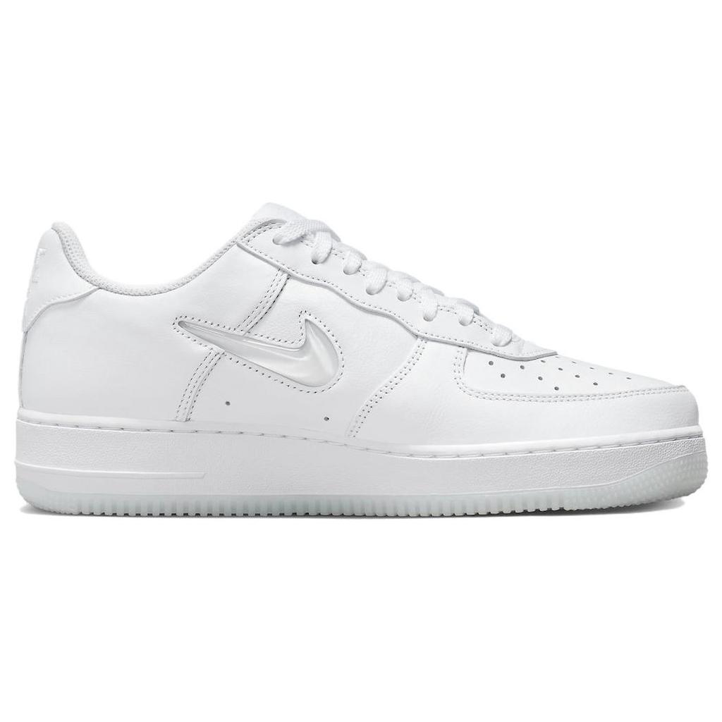New Nike Air Force 1 Low '07 Retro Color Of The Month Jewel Swoosh Triple White FN5924-100