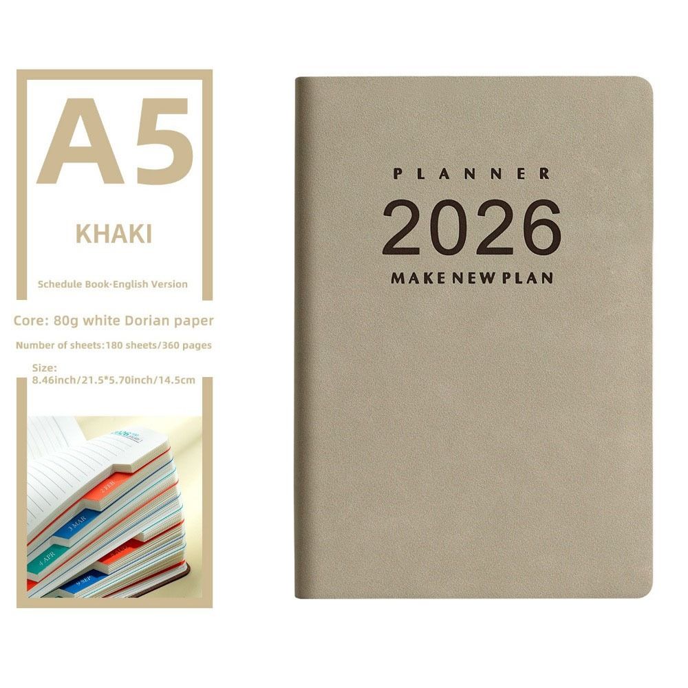 Aufgabenpriorität A5 Tagesplaner Notizbuch Dickes Papier A5 Englisch Tagesplan Notizen machen