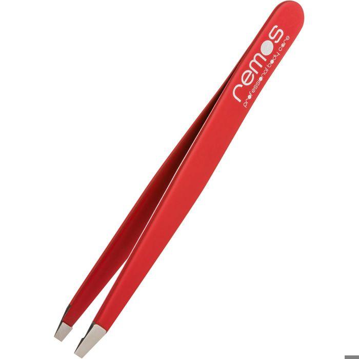 Pince à épiler mors carrés rouge