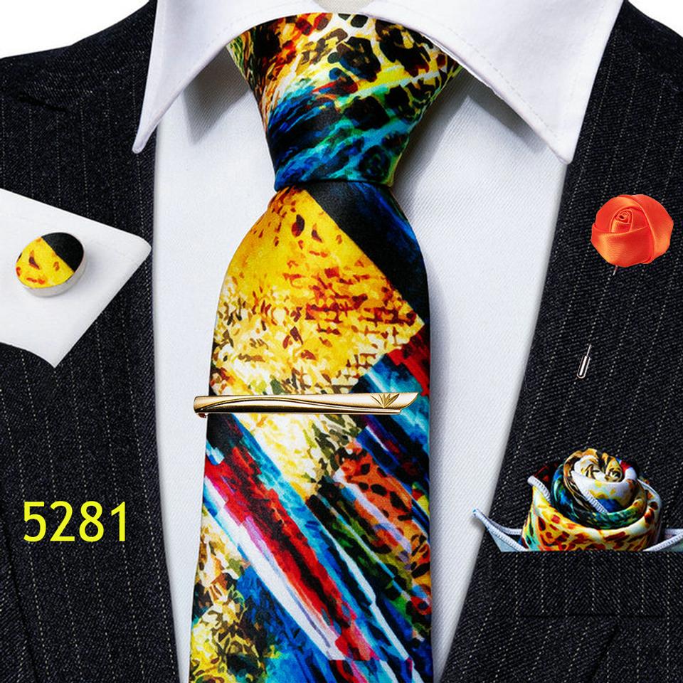 

Мужской галстук Barry.Wang, зажим для галстука, бутоньерка, носовой платок, запонки, однотонный шелковый галстук с узором пейсли, комплект для свадебной вечеринки, свиданий N-5281