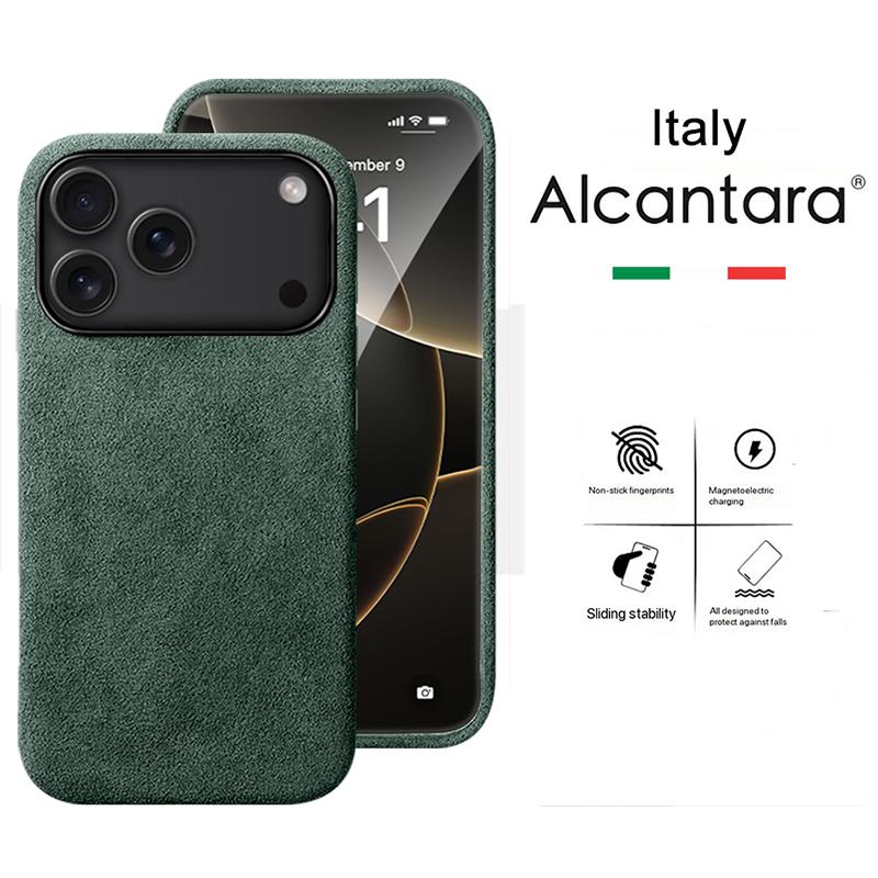 

100% Italian Alcantara Magnetic Case for IPhone 17 Pro Max Air Luxury with Magsafe Cover Leather Phone Cases for IPhone 17Pro For iPhone17 Pro Max