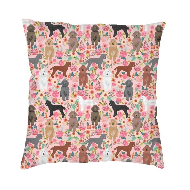 Husă de pernă cu grafică Pudel de lux 50*50 cm Poliester Pudel Dog Lover Husă de pernă pentru sufragerie Lenjerie de pat Canapea