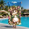 Pattern of the Cat Wearing Boots Polyester Microfiber Beach Towel Is Highly Absorbent, Suitable for Swimming and Beach Outings