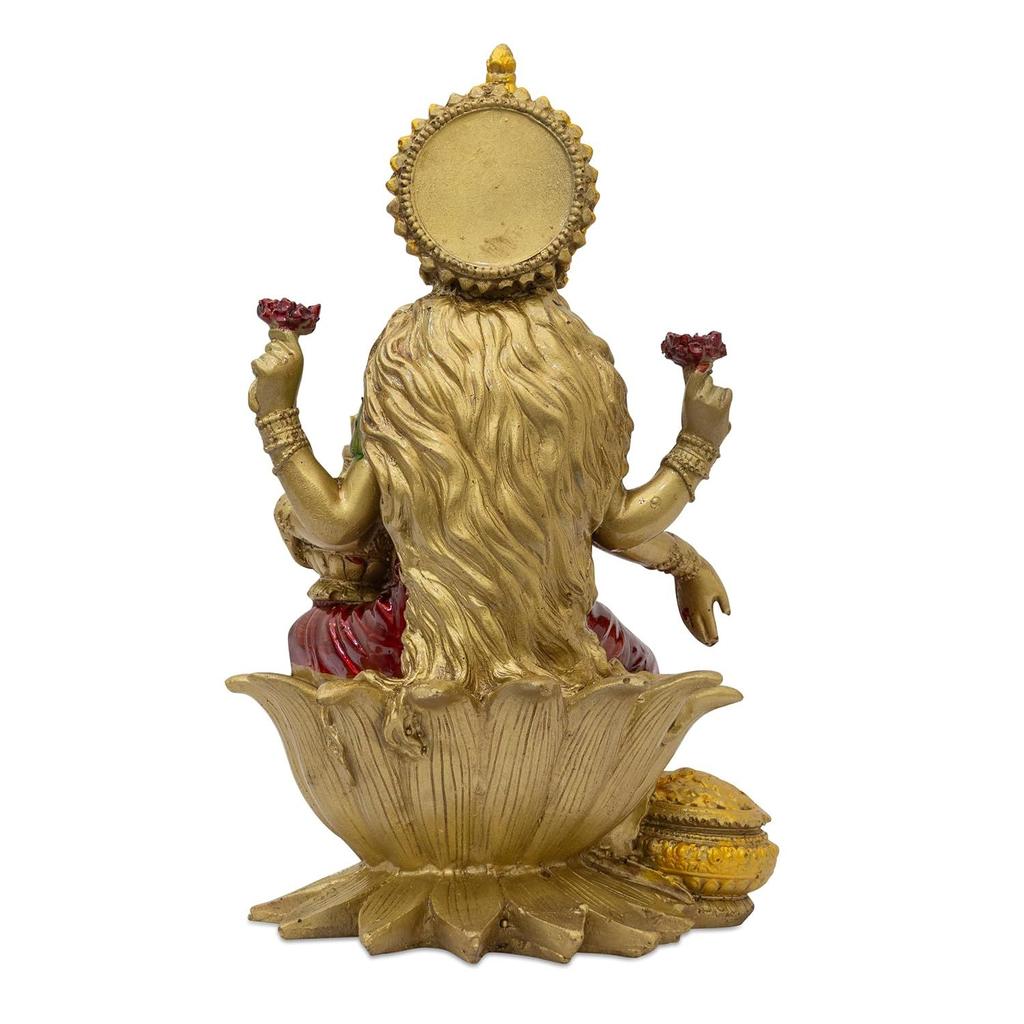 Multicolor Lakshmi MATA Idol for Home Mandir Décor Decorative Laxmi Ji Murti for Pooja, Office Desk, Temple