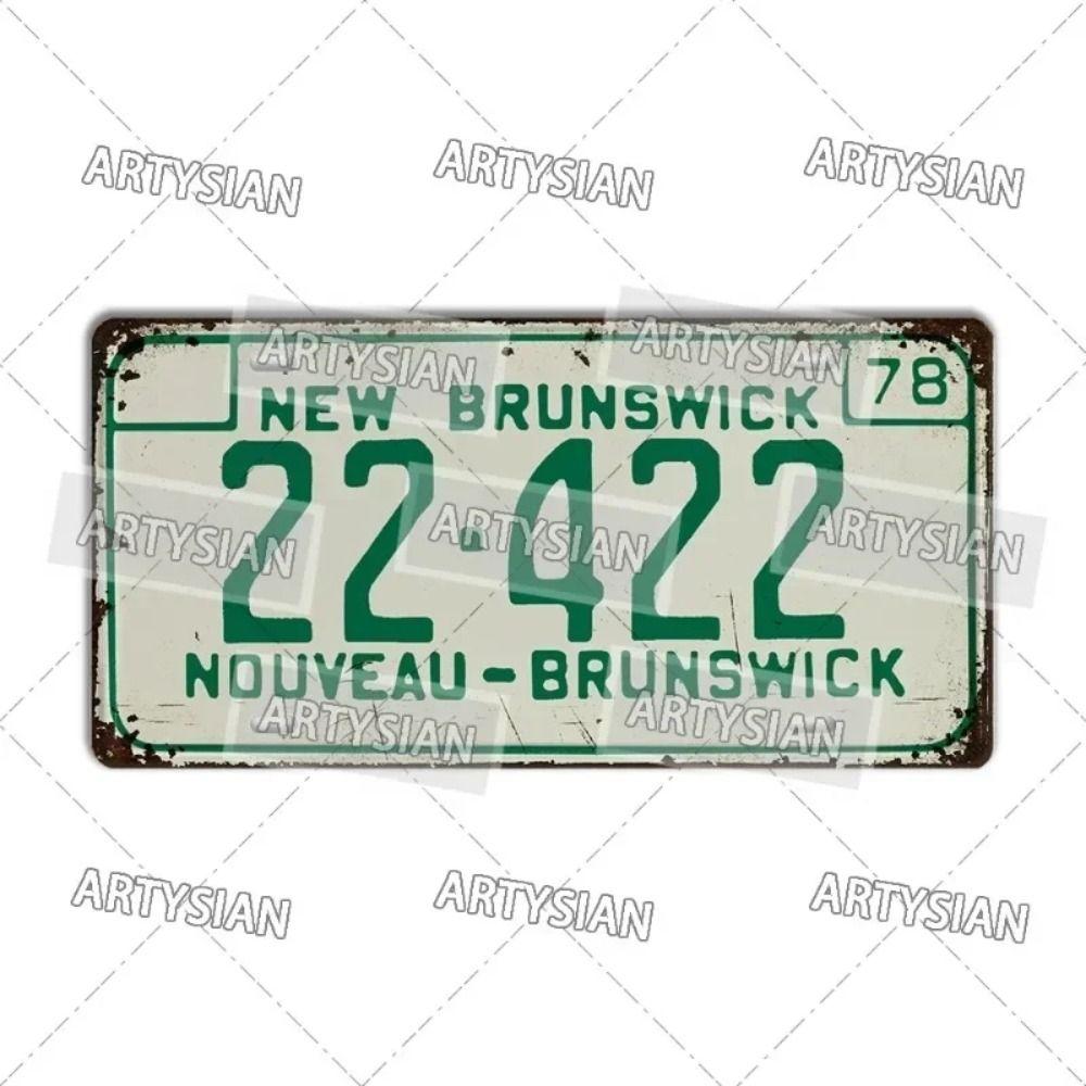 

State License Plate Metal Car Decor 15x30cm