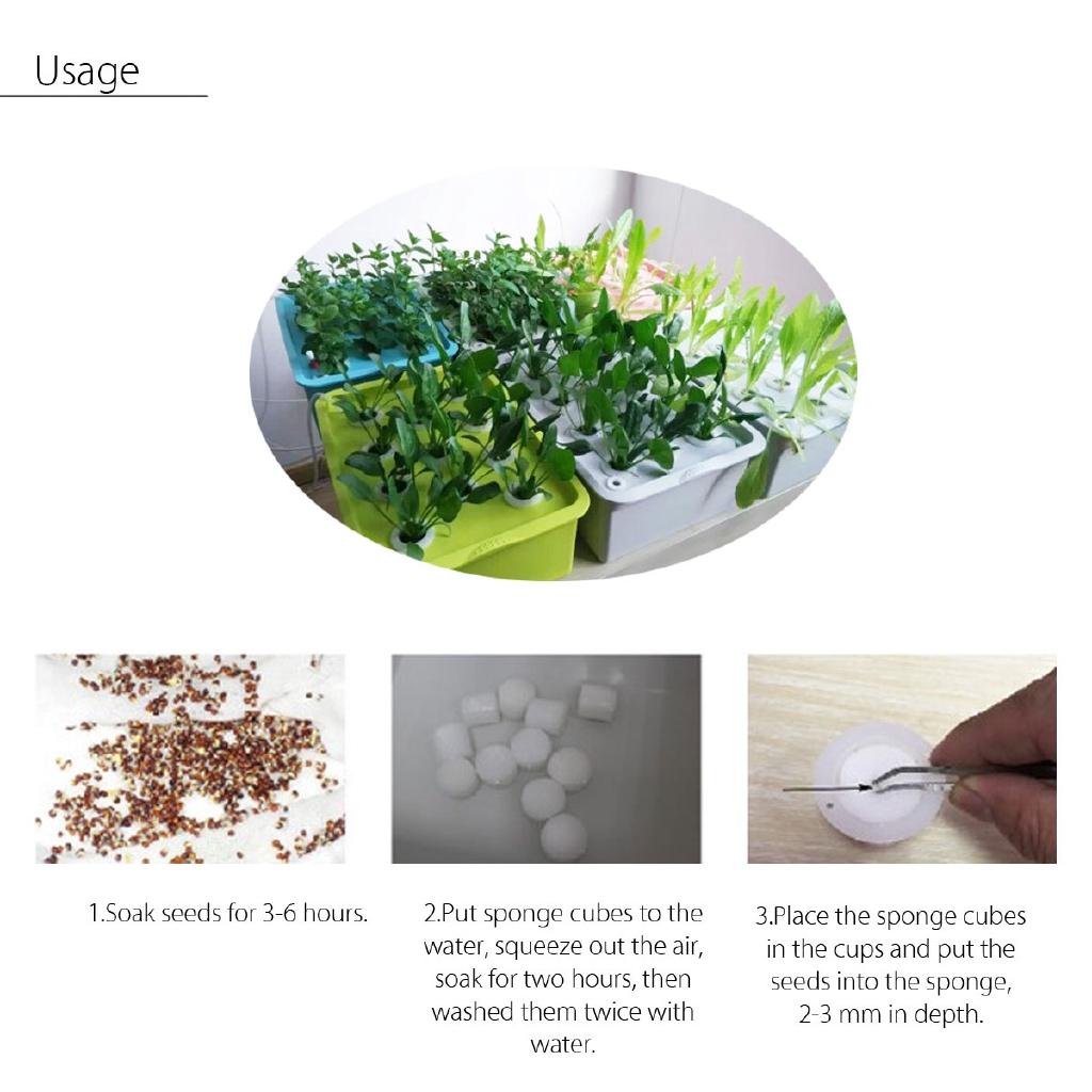 9/24 Holes Indoor Aerobic Soilless Cultivation Plant Floriculture Cultivation Site Hydroponic System Kit 220V