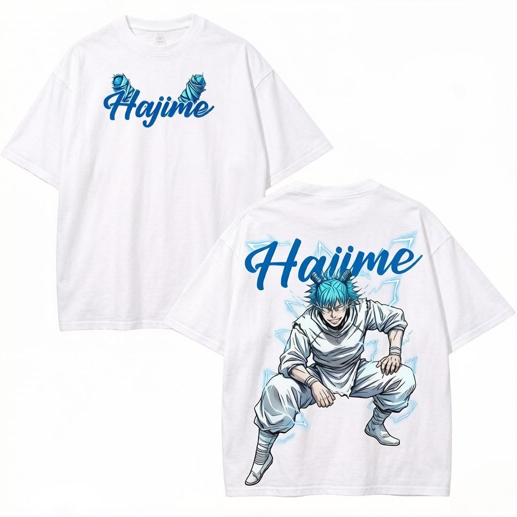 Kashimo Hajime Jujutsu Kaisen Tshirt Anime Vintage Washed Oversized T Shirt Casual Short Sleeve Cotton Tees Tops Unisexs Clothing S