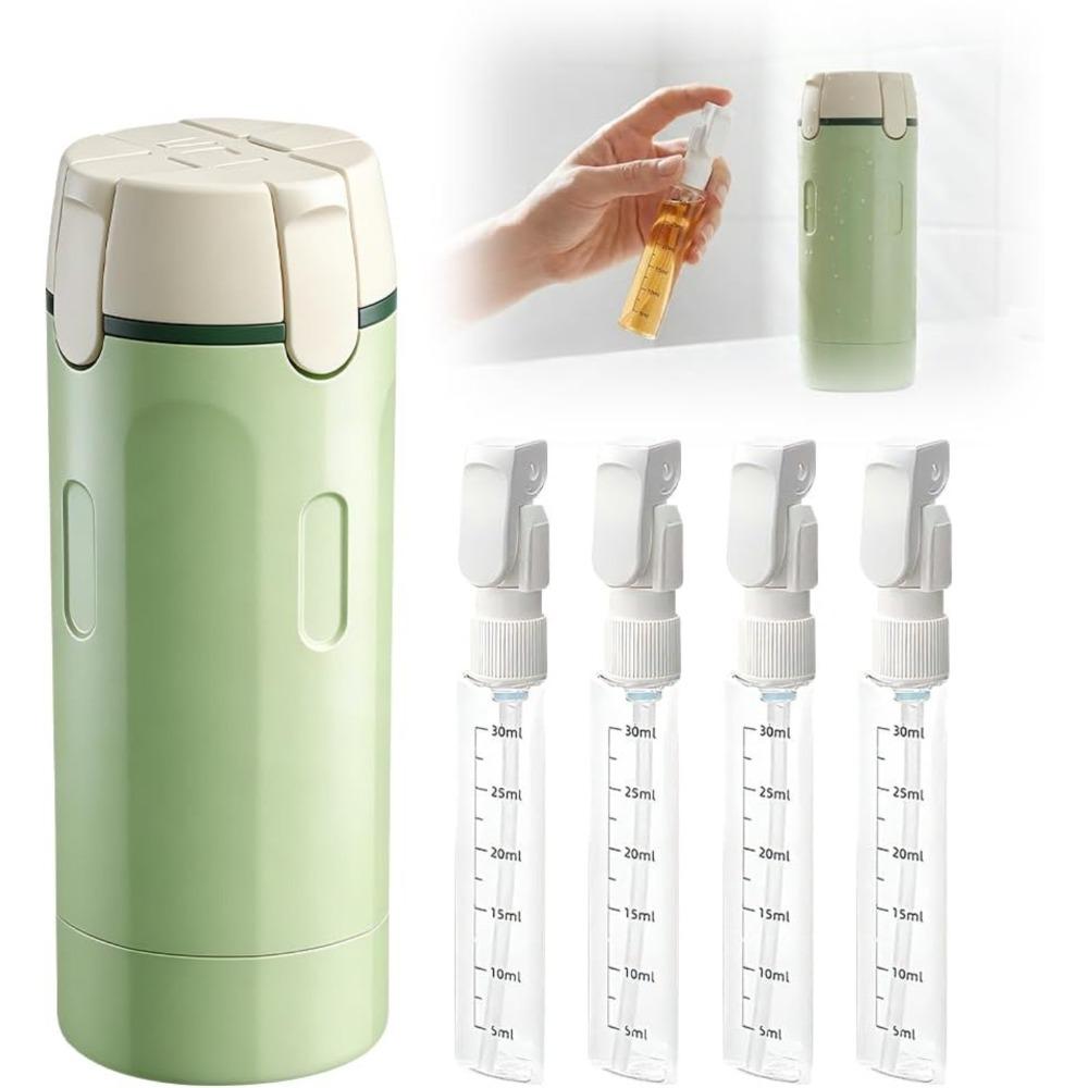 4-in-1 Travel Dispenser Bottle, 2026 New Travel Size Container, Portable Toiletry Container for Carry On, Travel Dispenser Bottle