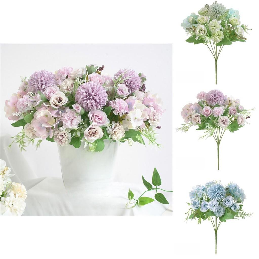 Dendranthema Morifolium Rose Wedding Decor Artificial Rose Bouquet For Photography And Home Celebration