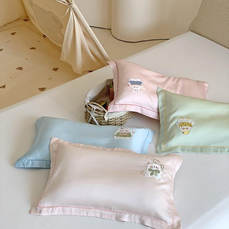 Cooling Tencel Pillowcase Kids With Cartoon Print 60S Lyocell Fabric Soft Breathable Bedding Single Cover