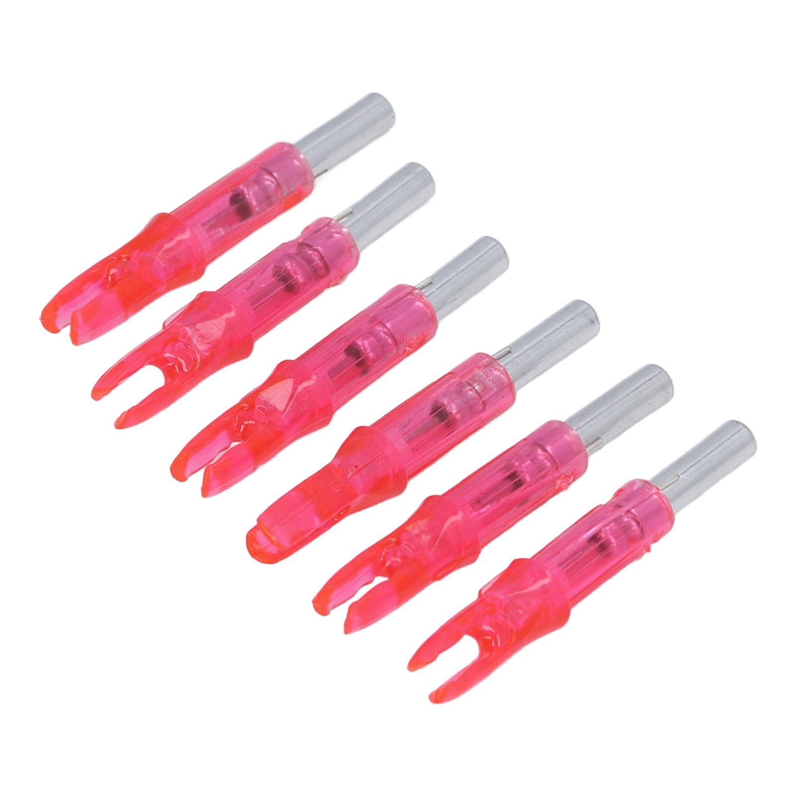 

6 шт. светящихся стрельных наконечников высокой видимости с высокой светопроницаемостью водонепроницаемые 6,2 мм светодиодные светящиеся