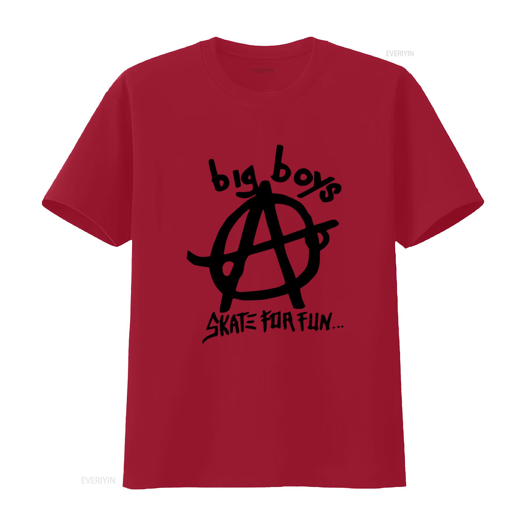

Big Boys Punk Band T Shirt Skate for Fun Design Trendy Streetwear Lovers vintage Washed Top For Everyday Wear graphic fashion S