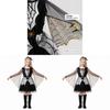 Halloween Spider Costume For Kids With Knit Fabric And Web Cloak For Stage Performance