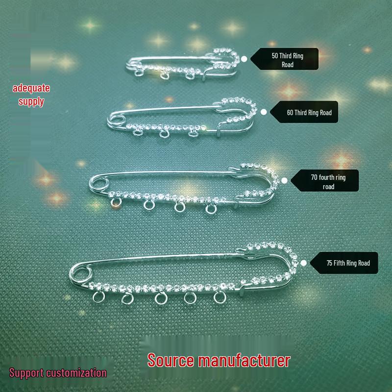 Korean Style High-Quality Safety Brooch: Color-Preserving Electroplated Wrap-Around Pin, European Standard, DIY Handmade.