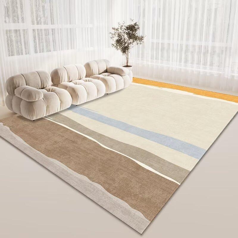 Nordic Style Living Room Sand Coffee Table Carpet, Bedroom Full Of Crystal Velvet Carpet, Study Dining Room Large Area Floor Mat