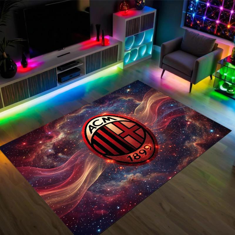 AC Milan Design Crystal Velvet Carpet Cozy Non?Slip Printed Rug For Bedroom Living Room Entrance