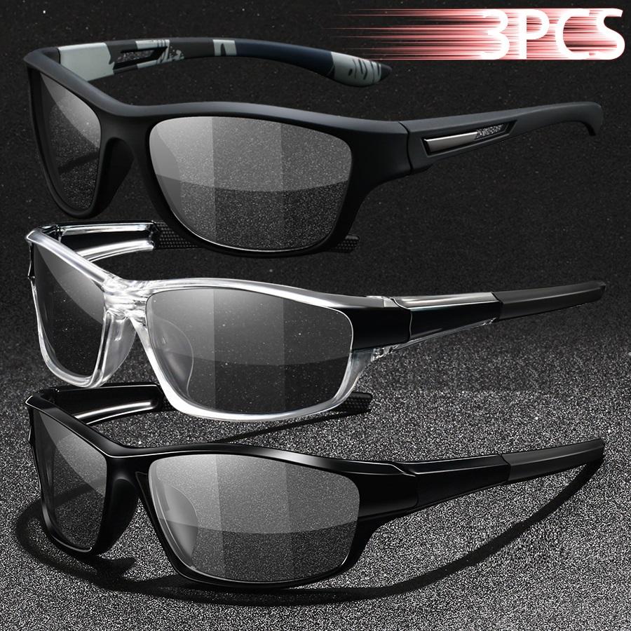 1PCS Photochromic Sports Sunglasses Men Women Vintage Cycling Driving Mountaineering Chameleon UV400 Eyewear