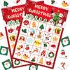Cartes de jeu de bingo de Noël festives, ensemble de 24 pièces pour fête de vacances avec planches réutilisables - Amusant en famille pour la célébration de Noël et du Nouvel An