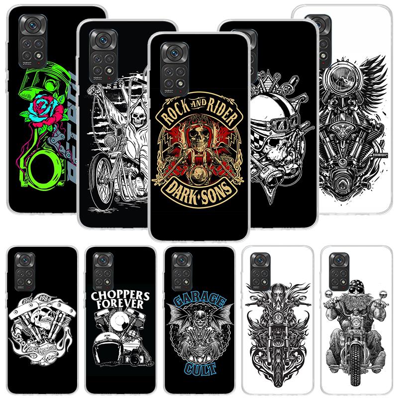 Motorcycle Gear Phone Case For Xiaomi Redmi Note 15 14 13 12S 12 Pro Plus 11S 11E 11 11T 10S 10 Art Soft Pattern Cover Redmi Not