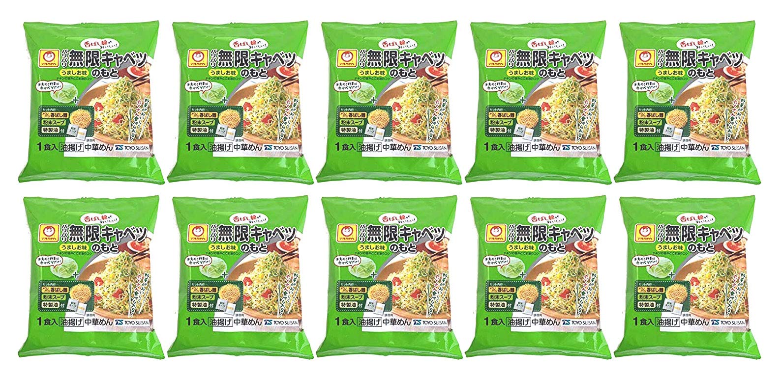 

Maruchan Crispy Infinite Cabbage Base, Umami Salt Flavor, 1 case (54g x 10 packs)